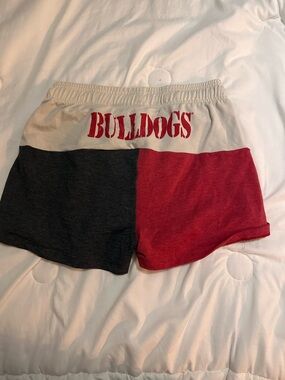 UGA Bulldogs Colorblock Cotton Shorts - Red, Charcoal, Cream
